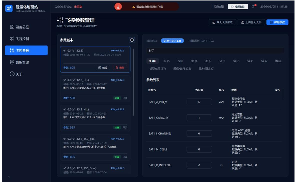 Flight-controller parameter search