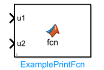 ExamplePrintFcn Module Appearance